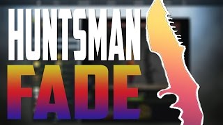 Huntsman Knife - Fade - Showcase (FULL FADE WITH BLUE TIP)