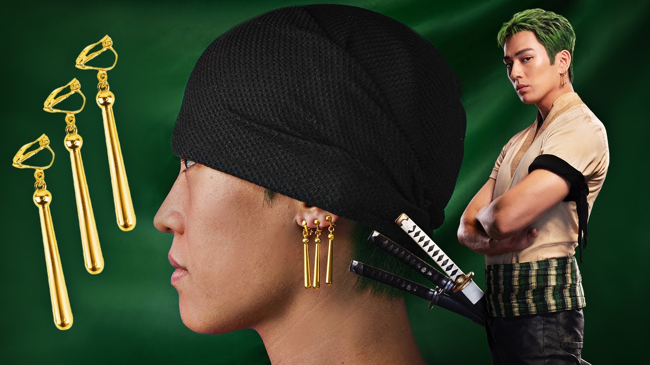 Zoro Bandana and Earrings Set | One Piece | Cinereplicas