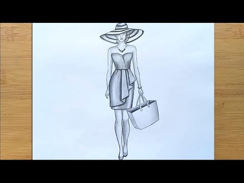 How To Draw A Girl Full Body With A Hat Step By Step