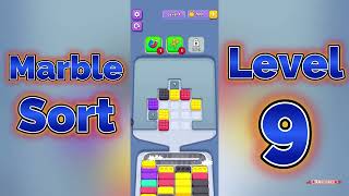 Marble Sort Level 9 Walkthrough 🟢🔵 | Color Marble Sorting Puzzle | Mini Boss