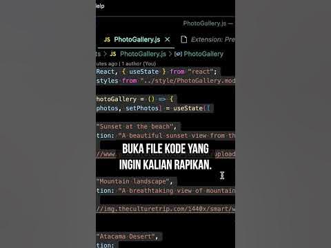 Merapikan Kode di Visual Studio Code dengan Mudah dan Cepat - YouTube