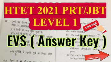 HTET 2021 PRT/JBT Level - 1 || 3 Jan 2021 || EVS Answer Key || JBT Level || Aarambh