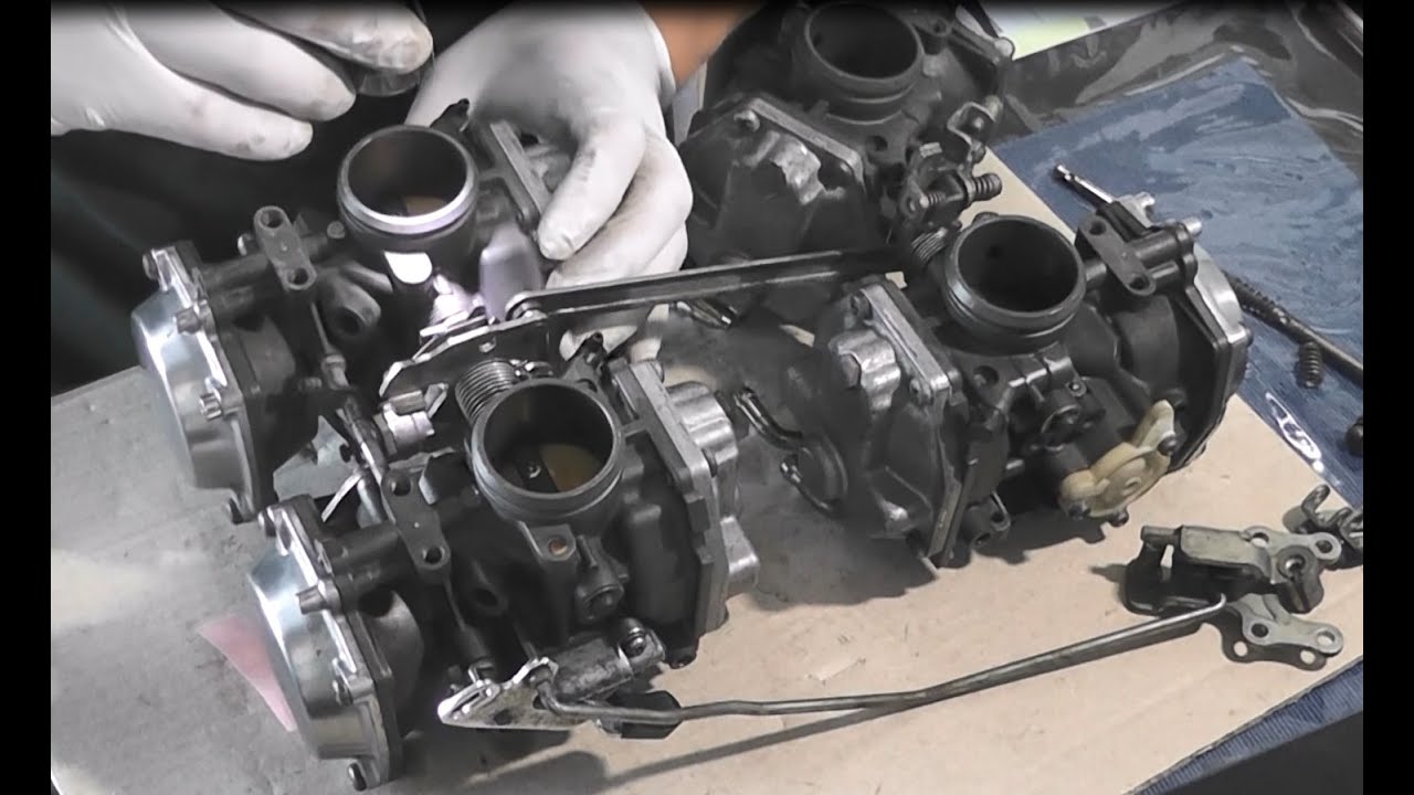 V-max how to joint disassembled carburetors　キャブレターオーバーホール　連結編　carburetor　 overhaul