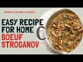 How to make a Stroganoff  (using Mauviel m'cook saute pan) | French Cooking Academy