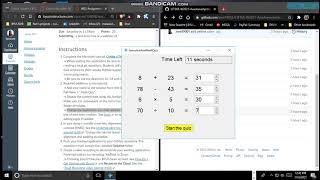 CIT365 Timed Math Quiz
