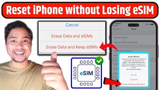 How to Reset iPhone without Losing eSIM in IOS 16 | Erase iPhone without Losing eSIM | Keep eSIM iOS