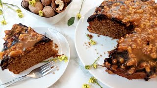 Caffee and walnut cake_the most delicious recipe for coffee cake with caramelized walnuts_Coffeecake