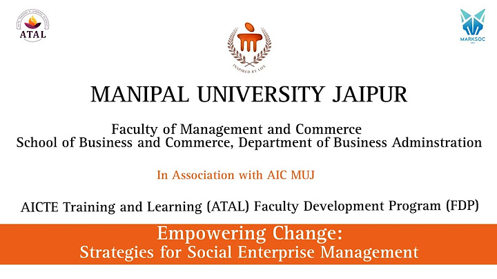 MUJ presents ATAL FDP - 9th to 14th September, 2024