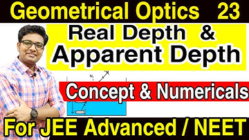 Real Depth and Apparent Depth | Apparent Depth | Numericals | Ray Optics | JEE Mains Advanced & NEET