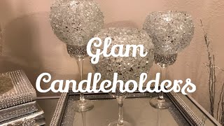 Glam Dollar Tree Candleholders ll Home Decor