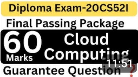 Cloud Computing Passing Package|Diploma exam passing package|Diploma exam update
