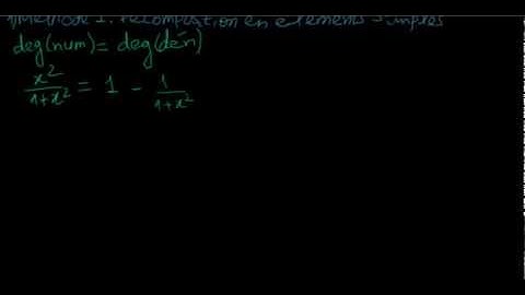 Intégration des fonctions rationnelles