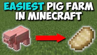 (1.16+) EASIEST AUTOMATIC PIG COOKER IN MINECRAFT! - Infinite Food Tutorial