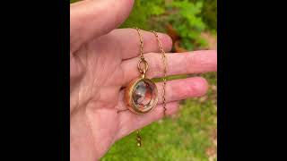 Antique 18K Gold Rock Crystal Compass Fob Pendant