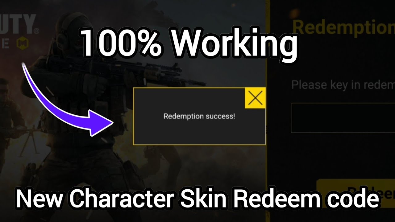 New Working Character Skin Redeem code codm 2023 | cod Mobile Redeem ...