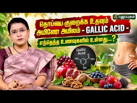 தொப்பை குறைக்க உதவும் அமினோ அமிலம் - GALLIC ACID - எந்தெந்த உணவுகளில் உள்ளது? Dr. M.S. Usha Nandhini