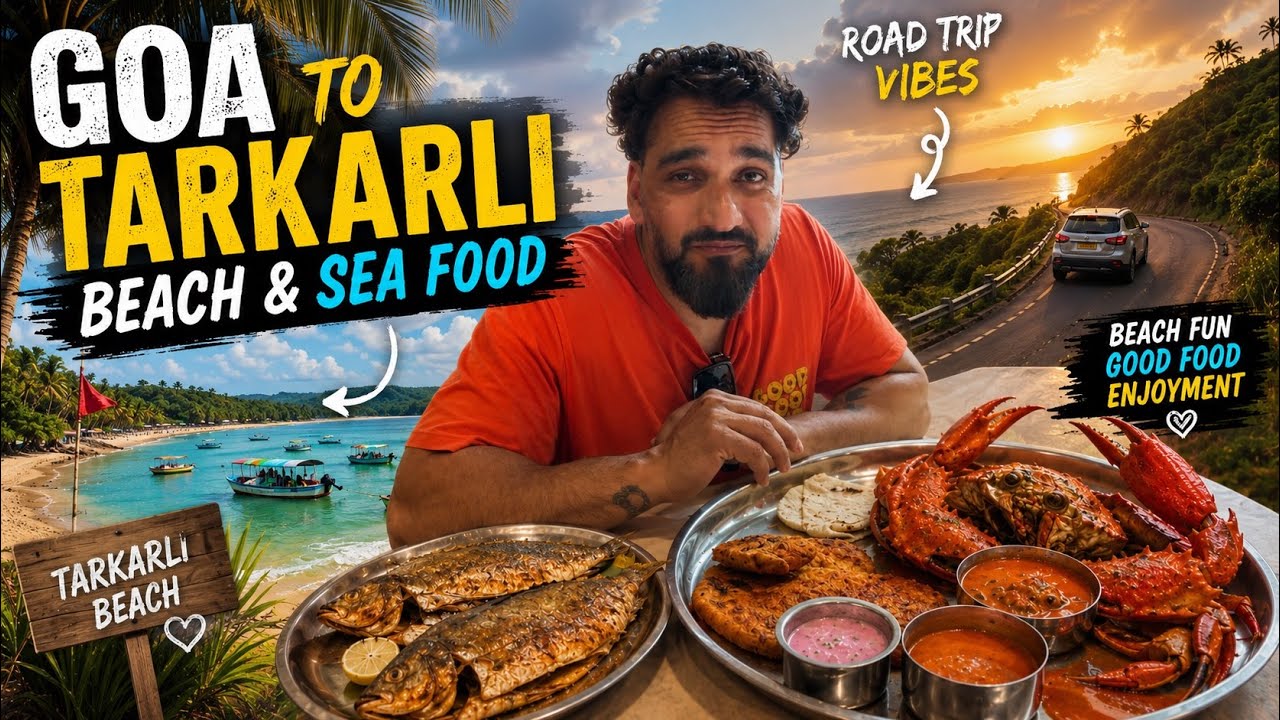Tarkarli Malvan beach and sea food  #viral #travel #subscribe #food #trending #love #foryou 
