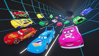 Race in The Tube Pixar Cars Lightning McQueen &amp; Friends Cruz Ramirez The King Chick Hicks Flip Dover