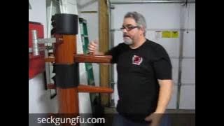 A traditional Kenpo technique on the Wing Chun Wooden Dummy