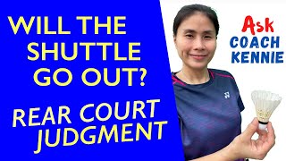 How to judge if a shot will go out in the badminton rear court #badminton