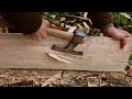 Hand hewing ash planks with an axe for an anglosaxon shield  part ii  early medieval woodworking