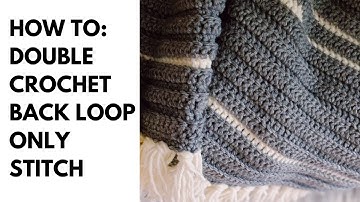 Crochet How To: Double Crochet Back Loop Only Stitch #crochet #crochetstitch #crochetutorial