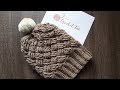 كروشيه طاقية بغرزة الباسكت المائلة_Crochet Easy Cable Hat