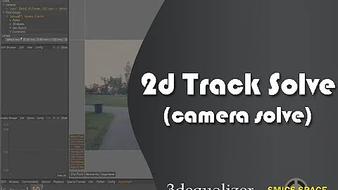 2d track solve in 3dEqualizer(camera solve)#SMICS space