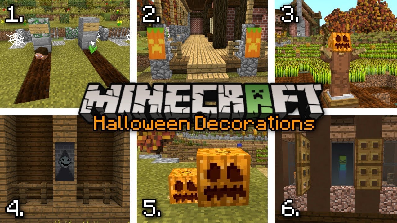 Minecraft 6 Cool Halloween Decorations Bedrock Console
