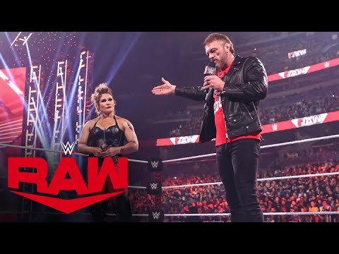 Edge & Beth Phoenix enviornment Finn Bálor & Rhea Ripley at WWE Elimination Chamber: Raw, Feb. 6, 2023
