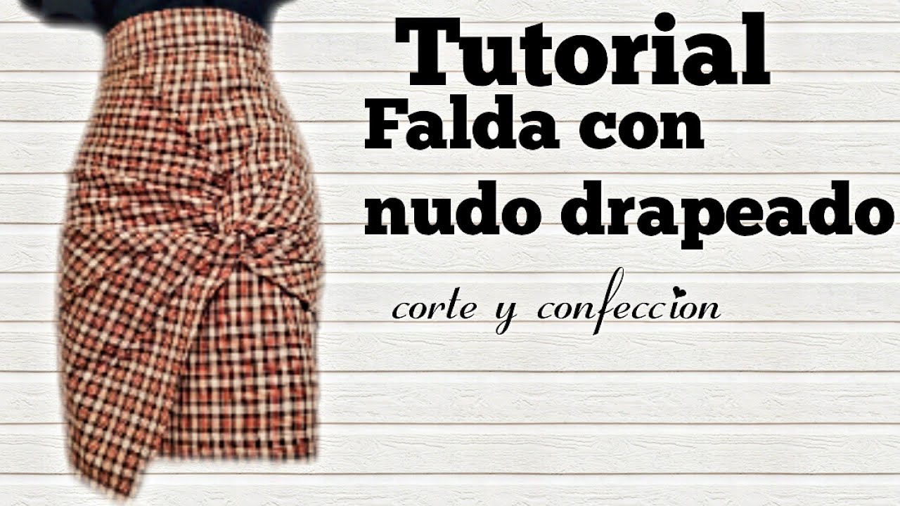 FALDA CON NUDO DRAPEADO