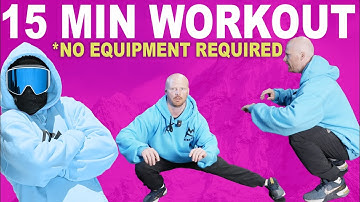 15 min Beginner Snowboard Workout | Body Weight Only | 4K