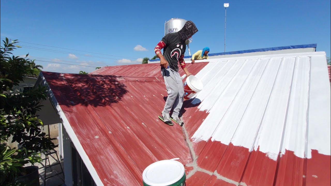 ROOF REPAINTNG GAMIT ANG BOYSEN ROOF GUARD LAGUNA WHITE MAGKATAPAT