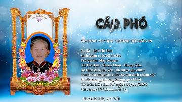 Lễ Tang Cụ Bùi Thị Đào Xã Tứ Dân