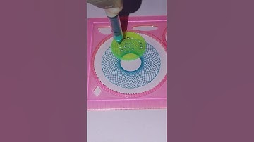 Two intertwined hearts with a magical triangle #spirographshr  #asmrvideo #satisfying #art