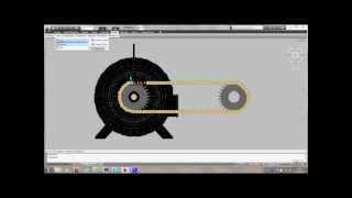 Chain Drive with Spockets and Motor Modelled in AutoCAD
