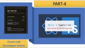 HOW TO BUILD REACT+TYPESCRIPT APPLICATION FROM SCRATCH?|| Complete Beginners || PART-4