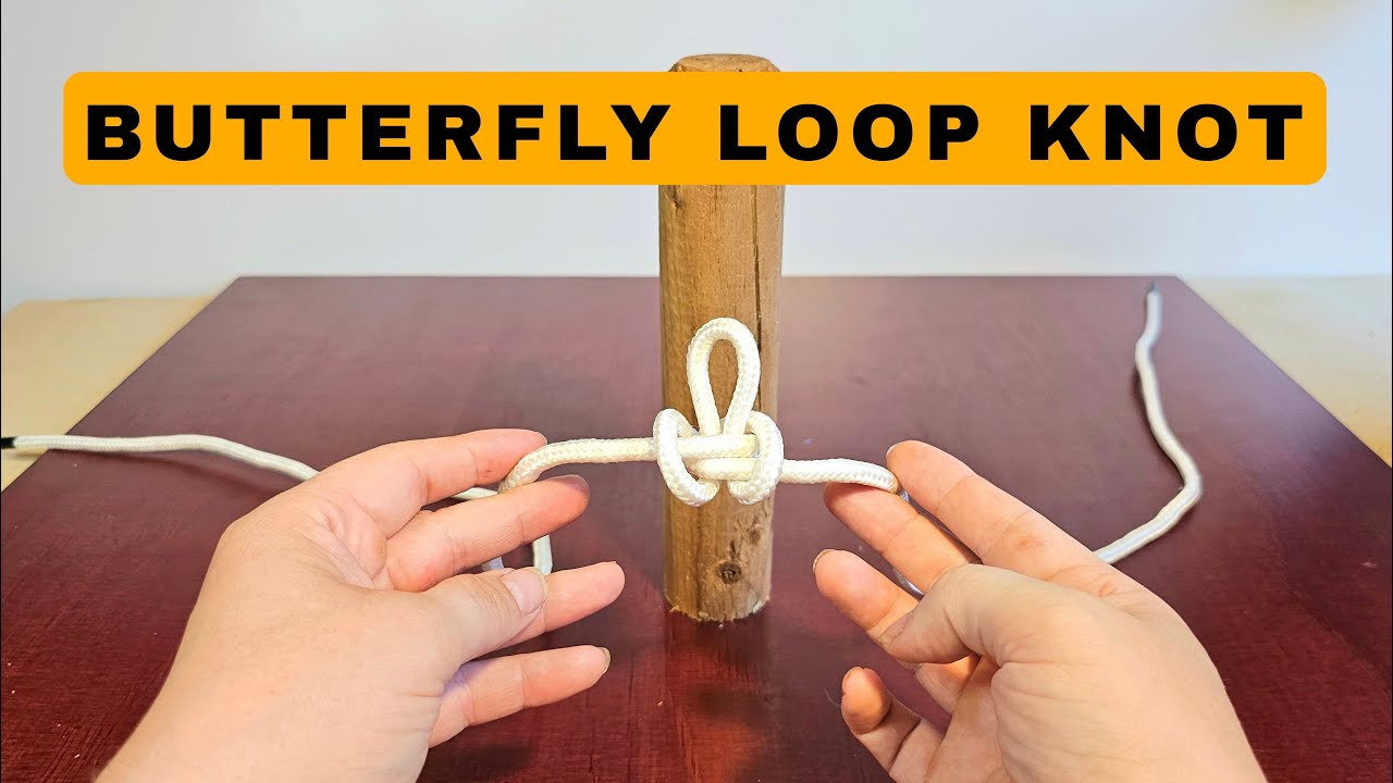 BUTTERFLY LOOP KNOT // How to Tie Alpine Butterfly Loop | Handles Multi ...