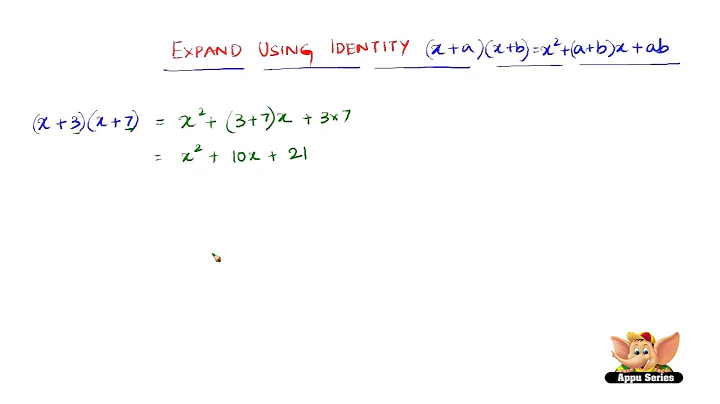 How to expand using the identity ''(x+a)(x+b)=x2+(a+b)x+ab" ?