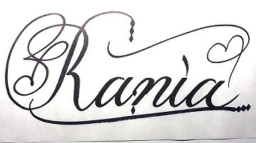 Rania Name Signature Calligraphy Status | #moderncalligraphy #cursive #YearofYou #rania @Rania