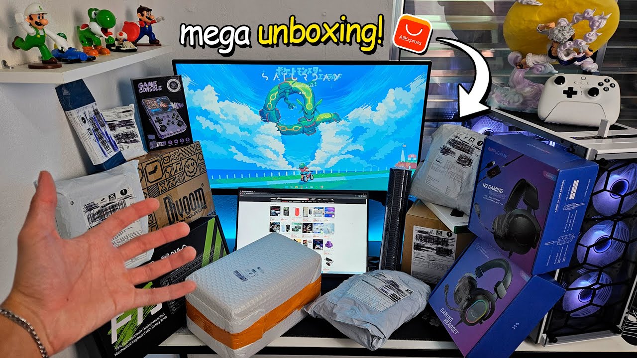 Mega Unboxing de compras do Aliexpress! (Custo Benefício)