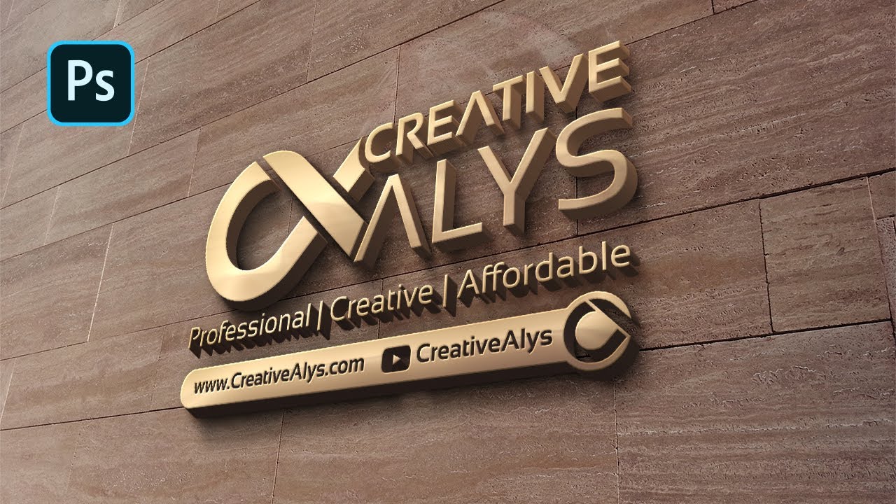 Create 3D Wall Logo Mockup In Adobe Photoshop | Trick - YouTube
