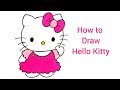 How to draw hello kitty  step by step  hello kitty drawing  craftomania by shivi