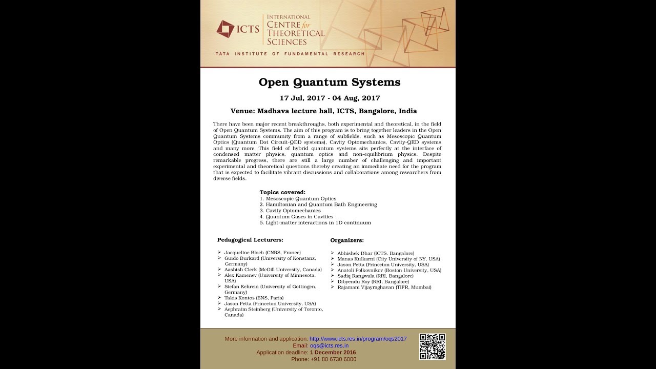 Interacting Quantum Systems in Hybrid Traps by Sadiq Rangwala - YouTube