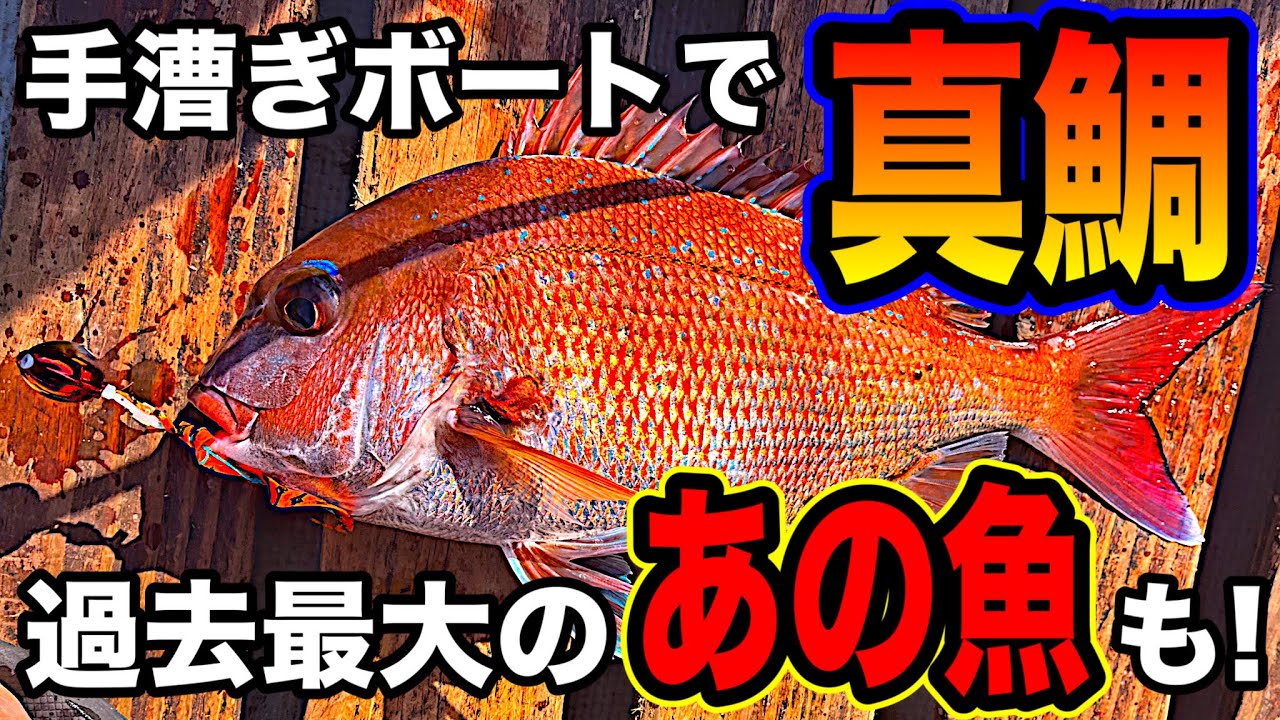 【手漕ぎボート釣り】タイラバで真鯛！ジギングで巨大〇〇！＠神奈川県横須賀市大津港石田丸