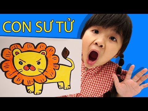 Video Bé Bún Tô Màu Con Sư Tử - Coloring A Lion - youtube
