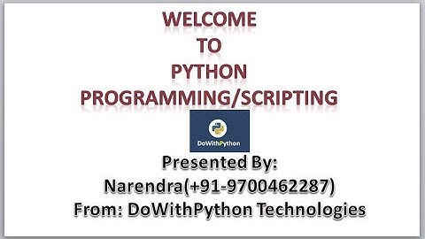 Python Programming  Python Scripting Day-1 class