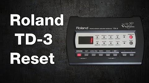 Roland TD-3 Factory Reset