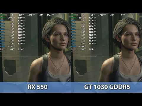 GeForce GT 1030 vs Radeon RX 550 in 2020