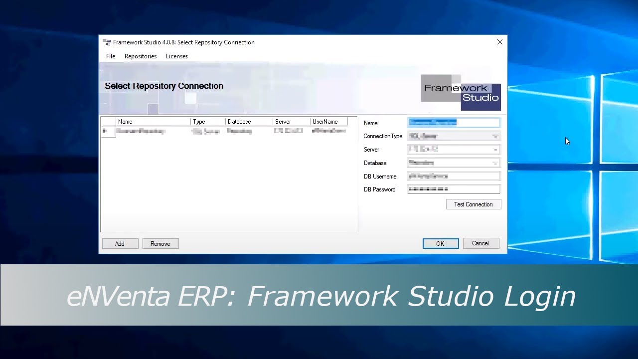 eNVenta ERP Framework Studio Login - YouTube